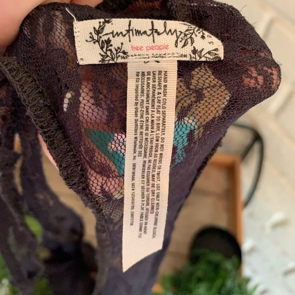 Intimately Free People Multi Colored Lacy Floral Bodysuit Dress Size Small - Picture 7 of 8